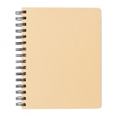 Logo trade promotional merchandise photo of: A5 Kraft spiral notebook with sticky notes